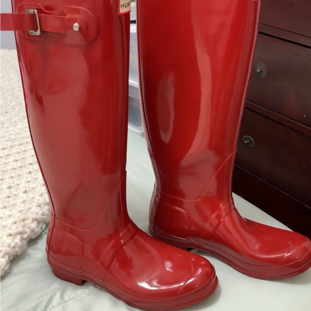 Hunter Women's Red Rain Boots